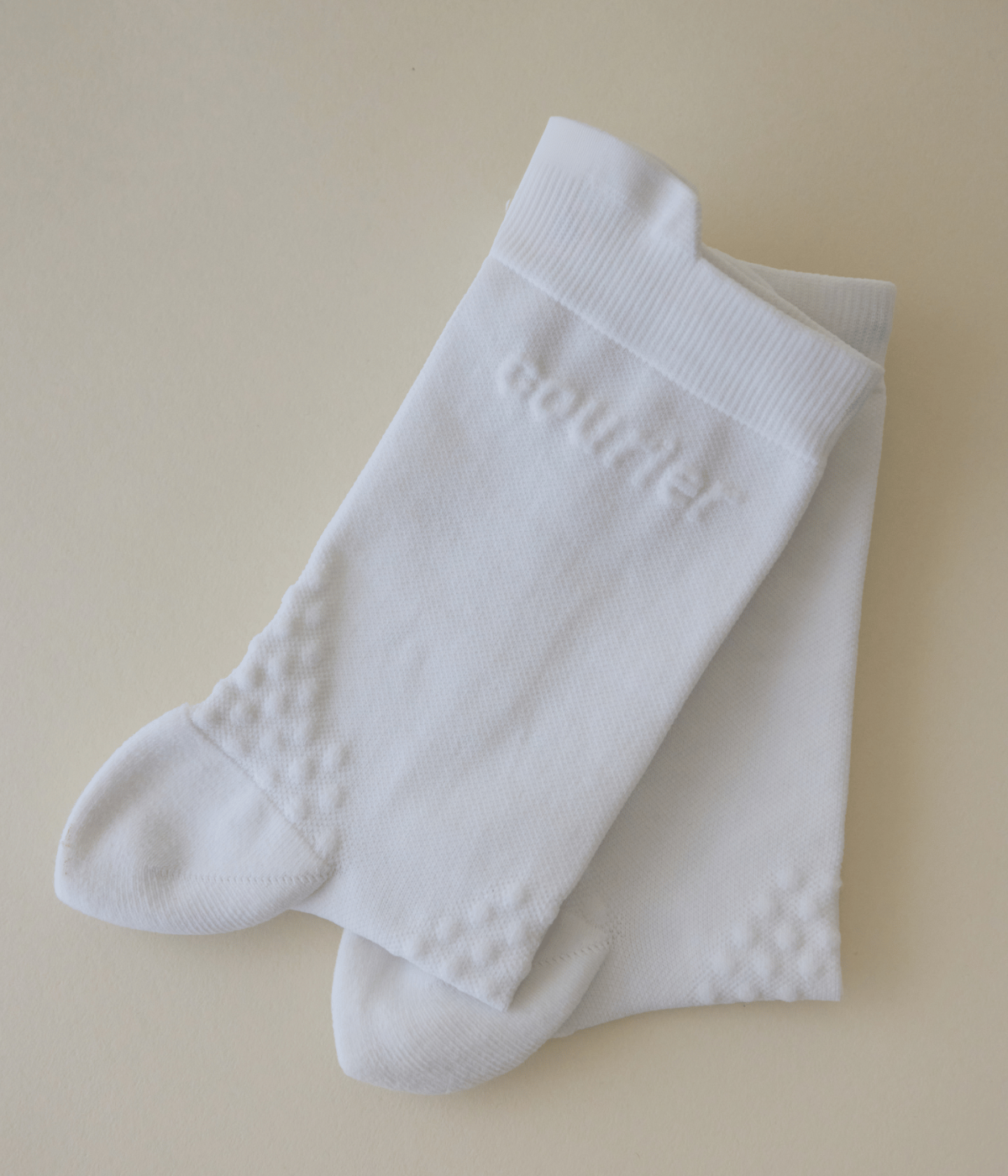 HiFi socks in white lay flat